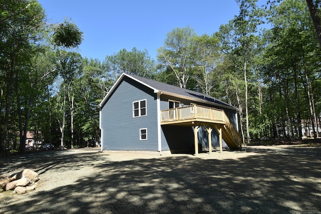 152 Buff Cap Rd, Tolland, CT 06084 - view of home's exterior with stairs and a deck