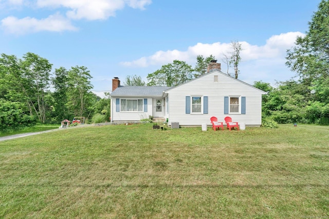 13 Baldwin Hill Rd, Litchfield, CT 06759 - view of front of property featuring a chimney and a front yard