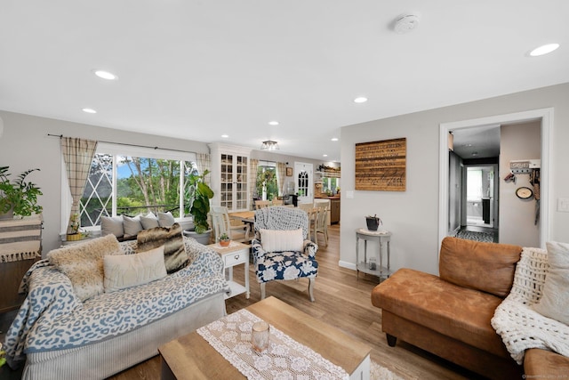 13 Baldwin Hill Rd, Litchfield, CT 06759 - living room featuring recessed lighting and light wood-style floors