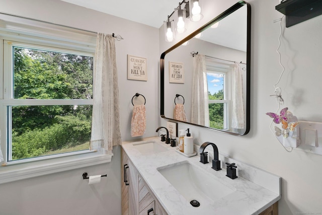 13 Baldwin Hill Rd, Litchfield, CT 06759 - bathroom with double vanity and healthy amount of natural light