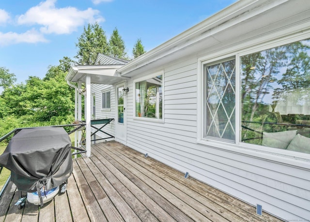 13 Baldwin Hill Rd, Litchfield, CT 06759 - wooden terrace featuring grilling area