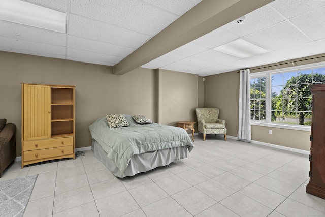 8 Barbara Ln, Southington, CT 06479 - bedroom featuring a drop ceiling and light tile patterned flooring