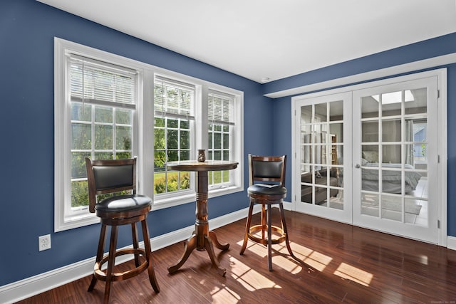 8 Barbara Ln, Southington, CT 06479 - living area featuring french doors and wood finished floors