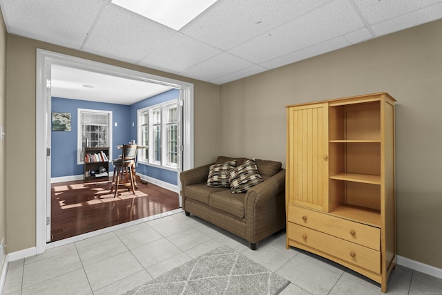 8 Barbara Ln, Southington, CT 06479 - sitting room with light tile patterned floors and a paneled ceiling