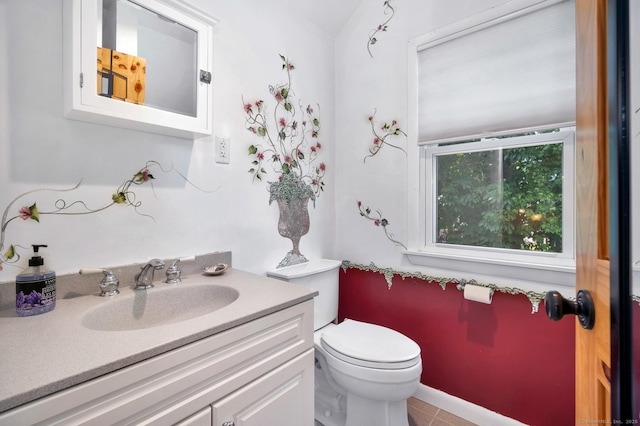 15 Hawks Nest Rd, Old Lyme, CT 06371 - bathroom with vanity and tile patterned floors