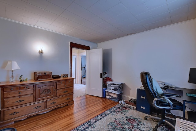 32 Columbus St, East Hartford, CT 06108 - home office with crown molding and light wood-style floors