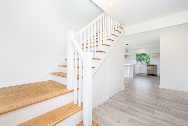 1669 Rte 169, Woodstock, CT 06281 - stairway with wood finished floors