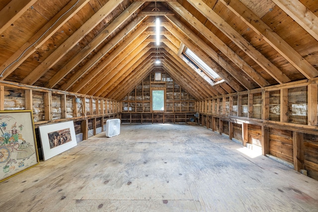1669 Rte 169, Woodstock, CT 06281 - attic featuring a skylight