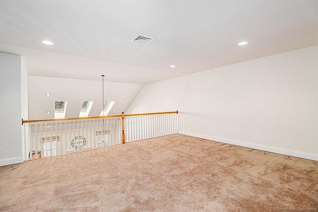 66 Watkins Dr Unit 66, Newtown, CT 06482 - carpeted spare room featuring recessed lighting and lofted ceiling