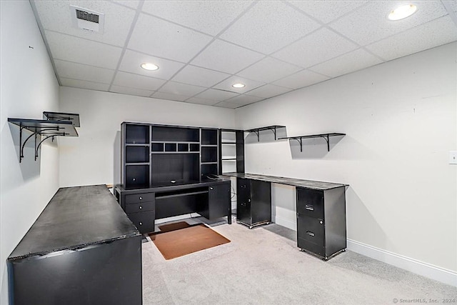 66 Watkins Dr Unit 66, Newtown, CT 06482 - unfurnished office featuring light colored carpet, recessed lighting, and a drop ceiling