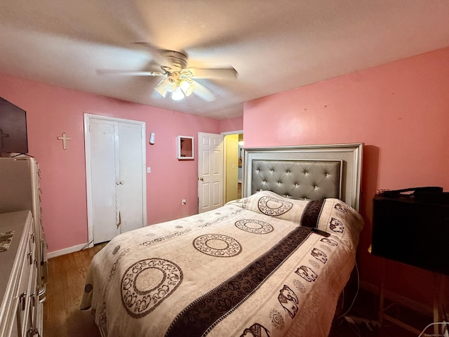 24 Curran St, Norwich, CT 06360 - bedroom with wood finished floors and a ceiling fan