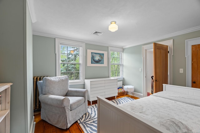 109 Boston Post Rd, Madison, CT 06443 - bedroom featuring wood finished floors, ornamental molding, and multiple windows