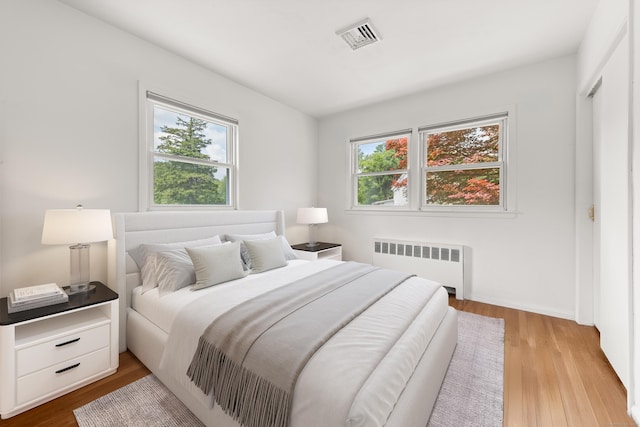 170 Southern Blvd, Danbury, CT 06810 - bedroom featuring radiator heating unit, multiple windows, and wood finished floors