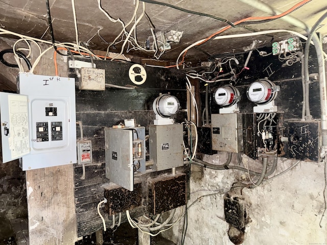 338 Sigourney St, Hartford, CT 06112 - utility room with electric panel and electric meter