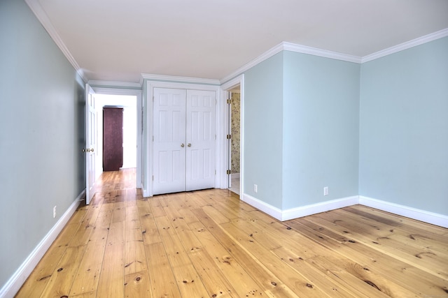 29 Bradley Rd, Weston, CT 06883 - spare room featuring light wood-type flooring and ornamental molding