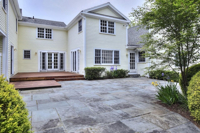 29 Bradley Rd, Weston, CT 06883 - back of house featuring a patio area, a deck, and a shingled roof