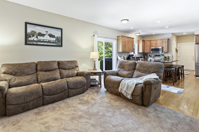 18 Jeans Ct, Woodstock, CT 06281 - living room featuring recessed lighting and light wood finished floors