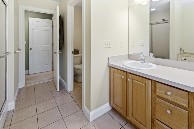 18 Jeans Ct, Woodstock, CT 06281 - full bathroom with tile patterned floors, vanity, and a shower stall