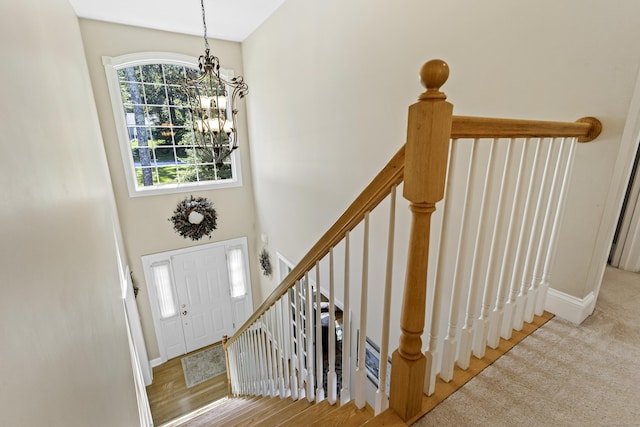 18 Jeans Ct, Woodstock, CT 06281 - entrance foyer featuring a chandelier and baseboards