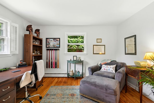 11 Old Kings Hwy, New Canaan, CT 06840 - office featuring a baseboard radiator and wood finished floors