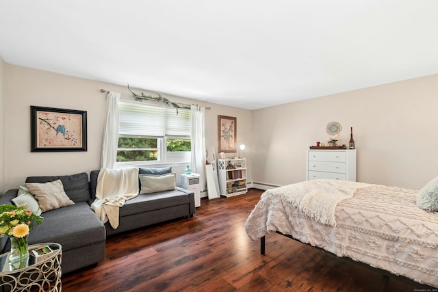 11 Old Kings Hwy, New Canaan, CT 06840 - bedroom with dark wood-type flooring and baseboard heating