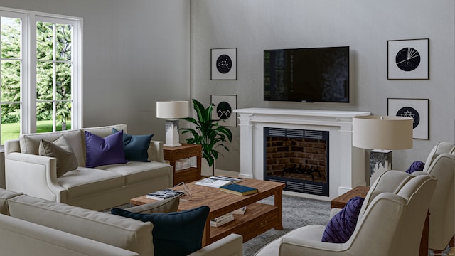 180 Bee St, Meriden, CT 06450 - living area featuring a fireplace
