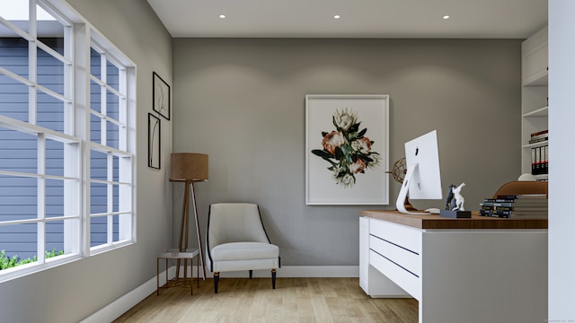 180 Bee St, Meriden, CT 06450 - living area featuring light wood-style flooring and recessed lighting