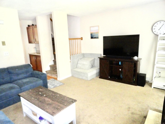 1275 Winsted Rd Unit 101, Torrington, CT 06790 - living room with carpet and stairs