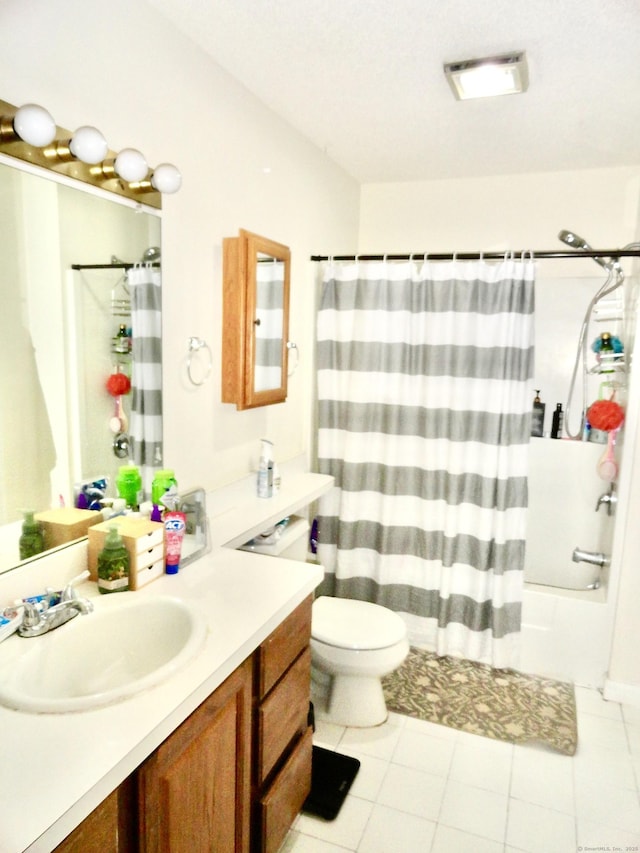 1275 Winsted Rd Unit 101, Torrington, CT 06790 - bathroom with vanity, shower / tub combo with curtain, and tile patterned flooring