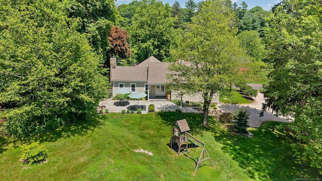 311 Wilton Rd E, Ridgefield, CT 06877 - aerial view of property and surrounding area with a forest
