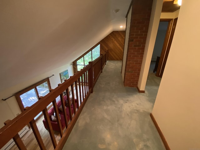 31 Weiss Rd, Haddam, CT 06438 - hall featuring lofted ceiling and carpet flooring