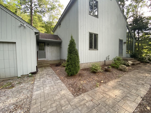 31 Weiss Rd, Haddam, CT 06438 - view of home's exterior with a shingled roof and entry steps