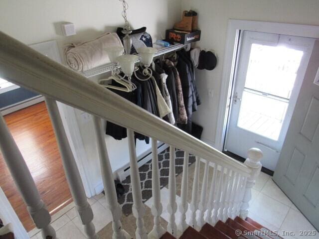 76 Porter St, Bridgeport, CT 06606 - stairs featuring tile patterned flooring