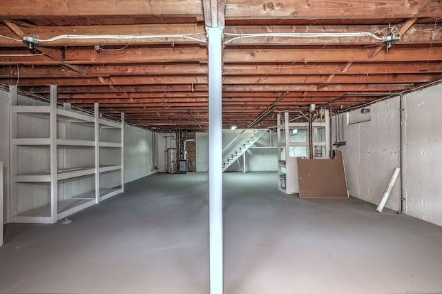 6 Overbrook Dr, East Hartford, CT 06118 - unfinished basement with gas water heater