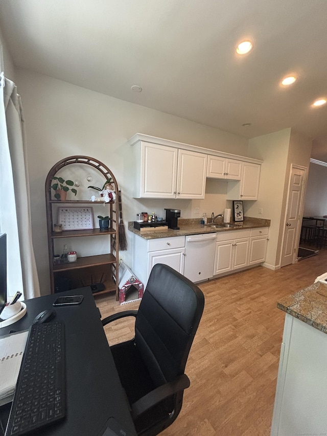 22 Wishing Well Ln Unit 22, New Milford, CT 06776 - home office featuring recessed lighting and light wood-type flooring