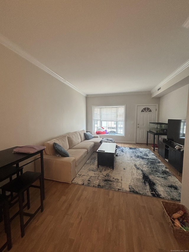 22 Wishing Well Ln Unit 22, New Milford, CT 06776 - living area with crown molding and wood finished floors