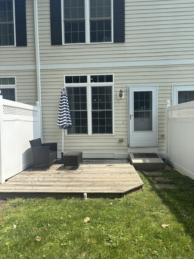 22 Wishing Well Ln Unit 22, New Milford, CT 06776 - back of property with a wooden deck