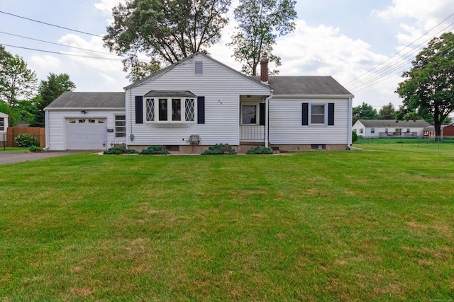 39 George Rd, Windsor Locks, CT 06096 - ranch-style house featuring a garage, driveway, and a chimney