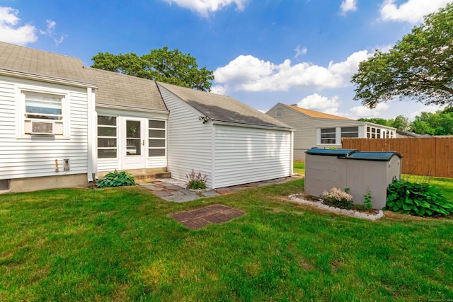 39 George Rd, Windsor Locks, CT 06096 - rear view of property featuring a shed and cooling unit
