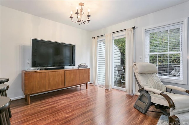 1802 Larson Dr Unit 1802, Danbury, CT 06810 - living area featuring wood finished floors and a chandelier