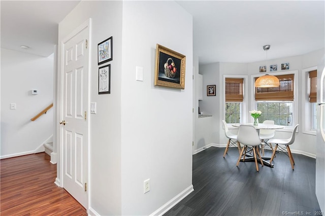 1802 Larson Dr Unit 1802, Danbury, CT 06810 - dining area featuring dark wood finished floors and stairs
