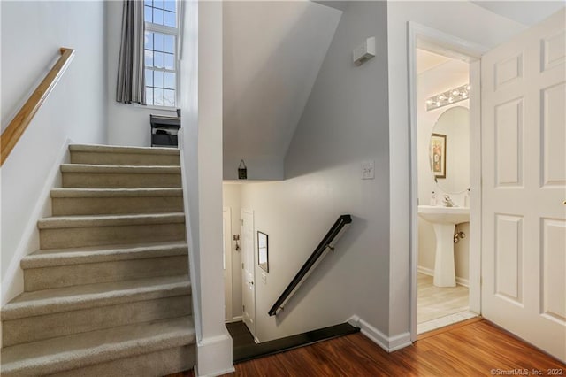 1802 Larson Dr Unit 1802, Danbury, CT 06810 - stairway with wood finished floors and baseboards