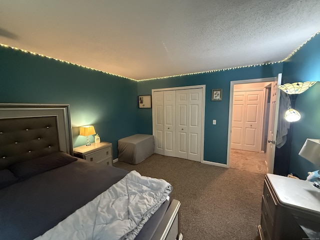 711 Twin Circle Dr Unit 711, South Windsor, CT 06074 - carpeted bedroom with a closet and a textured ceiling