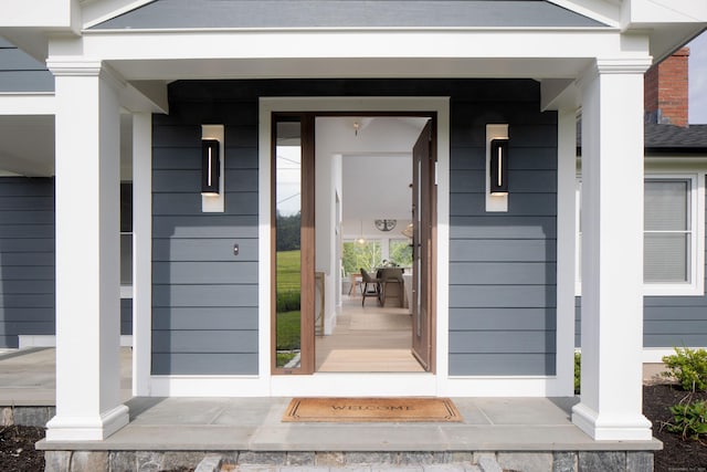 35 Emmons Ln, North Canaan, CT 06018 - entrance to property featuring a porch