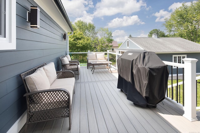 35 Emmons Ln, North Canaan, CT 06018 - deck with an outdoor hangout area and a grill