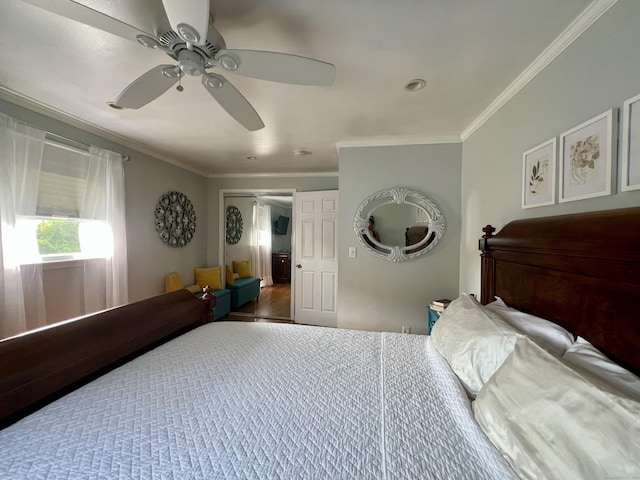 65 Patchen St, Stratford, CT 06615 - bedroom featuring crown molding and a ceiling fan