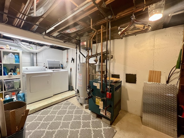 65 Patchen St, Stratford, CT 06615 - unfinished below grade area featuring water heater, washer and dryer, and a heating unit