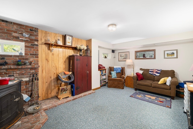 138 S Shore Rd, Killingly, CT 06241 - carpeted living room featuring a wood stove
