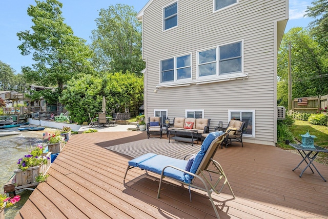 138 S Shore Rd, Killingly, CT 06241 - wooden terrace featuring an outdoor hangout area