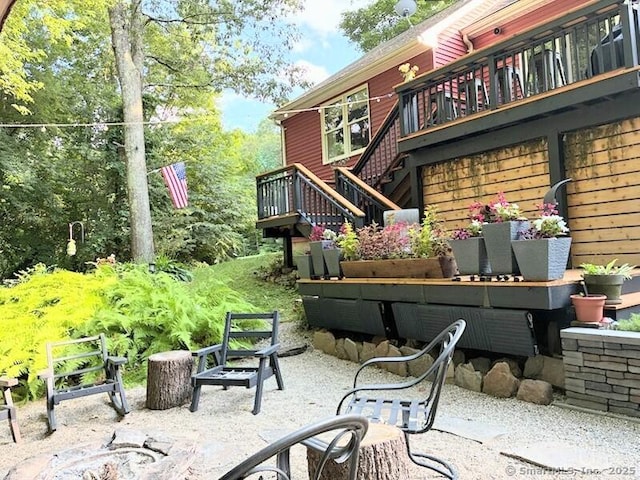 19 Wendell Rd, Ellington, CT 06029 - view of patio with stairway and a deck